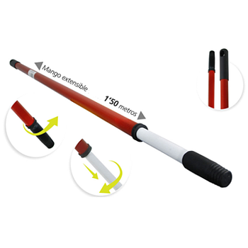 Cabo Metálico Extensível 86-150Cm Rosca Ø22Mm               