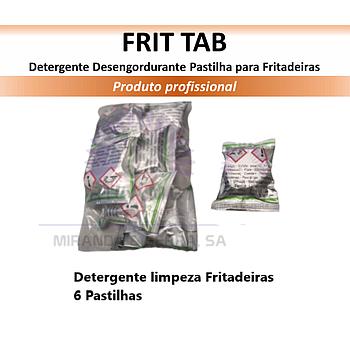 Detergente Frit Tab Desengordurante Fritadeiras 6 Pastilhas 