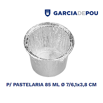 Forma P/Pastelaria 85Ml Ø  7/6,1X3,8Cm Aluminio 100 Unid.   