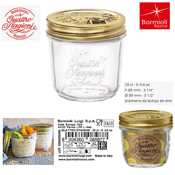 Pote Quattro Stagioni 20Cl 85X89Mm Bormioli Rocco           