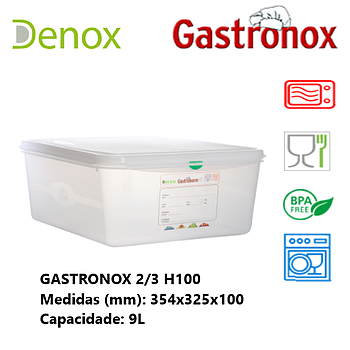 Caixa  Gastronorm 1/3 6Lt 12450 325X176X150Mm Denox         