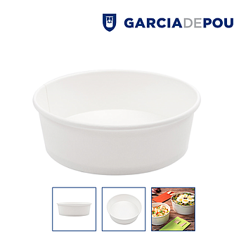 Potes Saladeiras 500 Ml Ø15/12,8X4,5Cm Branco 50 Unid.      