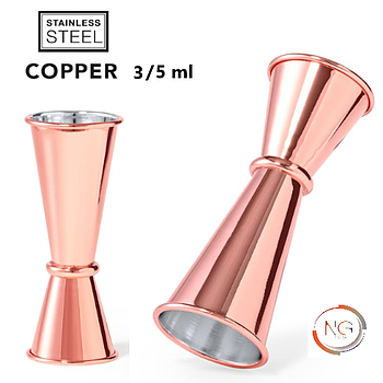 Medidor Bebidas 3/5Ml Inox Revestido A Cobre 110X40Mm       