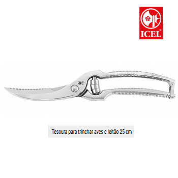 Tesoura Em Inox Para Trinchar Aves E Leitão 25 Cm Icel      