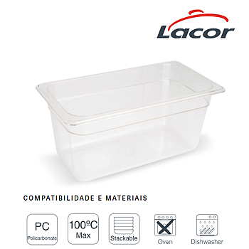 Conteiner Policarbonato Gn 1/3 176X325X150Mm 5,9Lt Lacor    