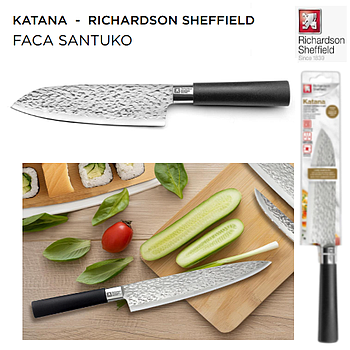 Faca Santoku 17,5Cm Linha Katana Richardson Sheffield       