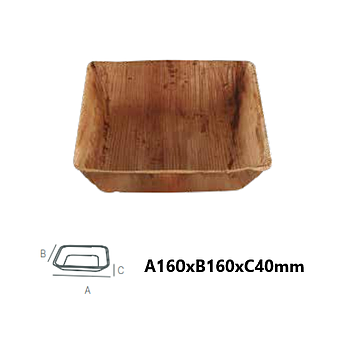 Prato Fundo Folha De Palma 160X160X40Mm Pack 25 Unid.       