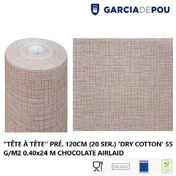 Tête À Tête" Pré. 120Cm (20 Ser.) Dry Cotton 0.40X24Mts Choc