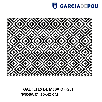 Toalhetes De Mesa Offset Mosaic 30X42Cm  500 Unid.          