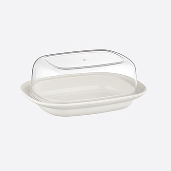 Manteigueira C/Tampa Plastica Transp. 18,5X12,5X6,5Cm       