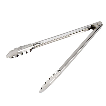 Pinça Inox Multiusos Para Chef Com Mola 40Cm                