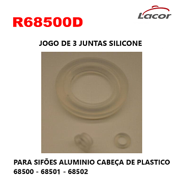 Juntas Silicone Sifão Alum.Cab.Plast. 68500/501/502 Lacor   
