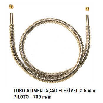 Tubo Inox Alimentação Flexível Ø 6 Mm Piloto - 700 M/M      