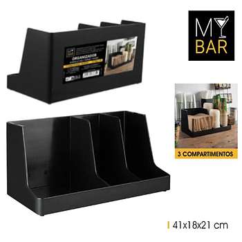 Organizador De Bar C/3 Divisões 41X18X21Cm Mybar            