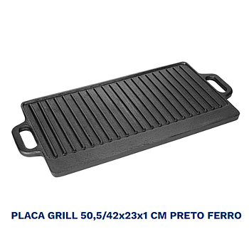 Placa Grill 50,5/42X23X1Cm Preto Ferro                      