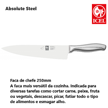 Faca De Chefe 250Mm  Absolute Steel  Icel                   