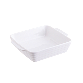 Assadeira Quadrada Porcelana 0,5L 18X15X3,7Cm               