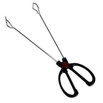 Pinça De Churrasco Inox 35Cm Com Cabo Plastico              