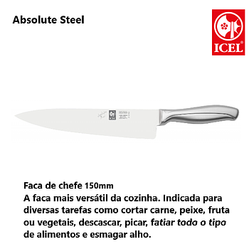 Faca De Chefe 150Mm  Absolute Steel  Icel                   