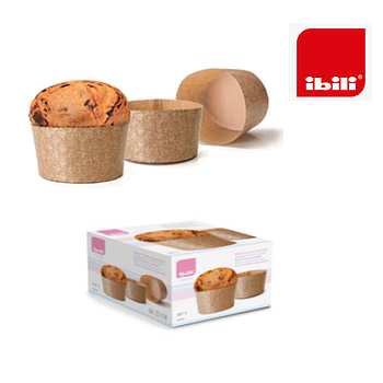 Molde Panettone Descartavel 900 Gr. 18X11,5Cm 5 Unid. Ibili 