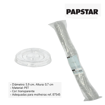 125 Tampas Para Molheira 87545 Pet Redondo Ø5,9X0,7Cm       
