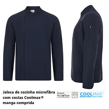Jaleca Cozinha Microfibra Ml Azul Navy Tamanho-3Xl          