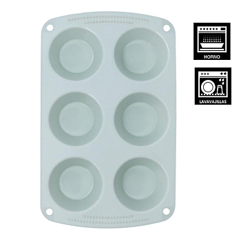 Forma 6 Muffins Em Silicone  26,5X16,6 Ozon Qd              