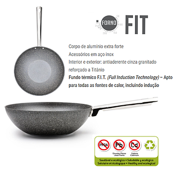 Wok Forno Todo Calor Granitado 28Cm                         