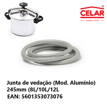 Junta De Vedação P.Pressao Alumínio 245Mm 8L/10L/12L Celar  