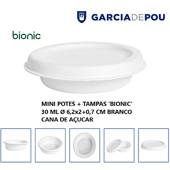 Mini Potes+Tampa Br. Cana Açucar 30Ml Ø6,2X2+0,7Cm 50 Unid  
