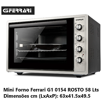 Mini Forno Electrico Ferrari G1 0154 Rosto 58               