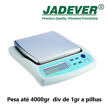Balança Jadever Jkh-4000 Pesa 4000Gr Div. 1Gr A Pilhas      