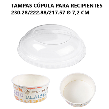 Tampa Cupula P/Vasilha 230.28/222.88/217.57 Ø7,2Cm 100 Unid 