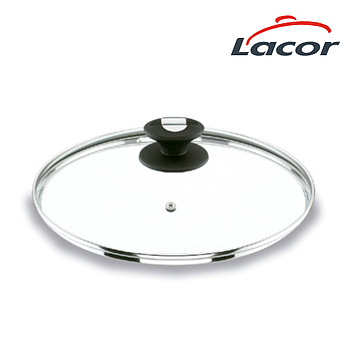 Tampa Em Vidro 32Cm C/Bordo Inox E Respiradouro Lacor       