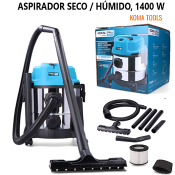 Aspirador Seco / Húmido, 1400 W  Koma Tools                 