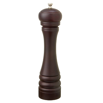 Moinho De Pimenta Madeira Castanha 35Cm Engrenagem Aço      