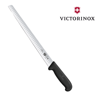 Faca Para Presunto C/Alveolos 30Cm Cabo Preto Victorinox    
