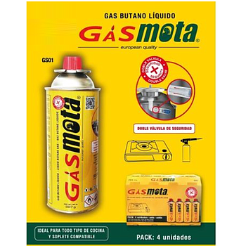 Gasmota Gás Butano 227G P/Cozinha E Maçarico Pack De 4 Unid 