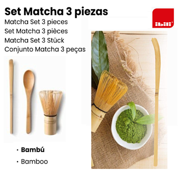 Conjunto Para Matcha 3 Peças Em Bambu Ibili                 