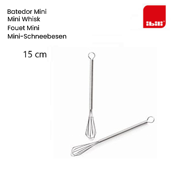 Batedor De Varas Mini Inox 15Cm Ibili                       
