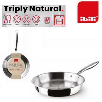 Frigideira Inox Triply Natural Todo Calor 28X5,4Cm Ibili    