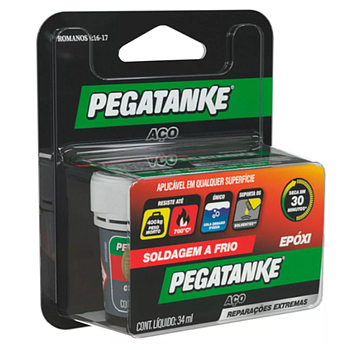 Epóxi Profissional Bicomponente Cinzento 44Ml Pegatanke     