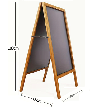 Quadro Ardosia Duplo 50X100Cm Madeira Castanha              