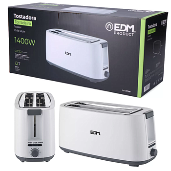 Torradeira  Dupla 1400W  38,2X14,4X17,2Cm White Design      