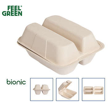 Caixa P/Burritos 2 Compartimentos 420Ml 36X14.8X4.7Cm 50 Und