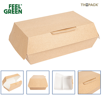 Caixa Lunch Box Thepack 22X13X7,5Cm Cartao Nat. 50 Unid.    