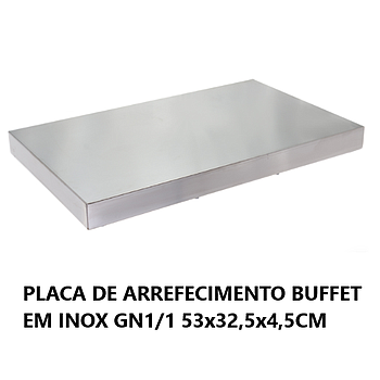 Placa Arrefecimento Buffet Em Inox Gn1/1 53X32,5X4,5Cm      