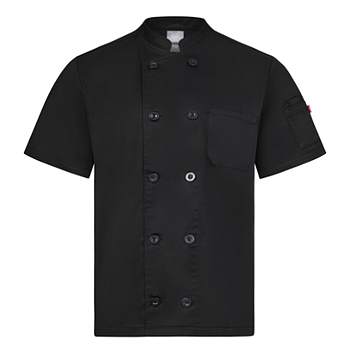 Jaleca Cozinha Manga Curta Bot. Preto Tamanho-Xs            