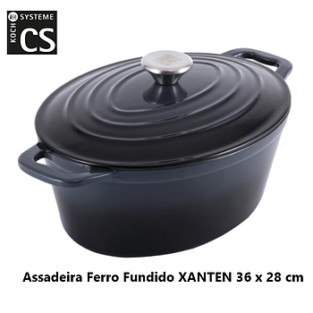 Caçarola Ferro Revest. Ceramico Xanten 36X28Cm Preta        
