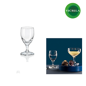 Caixa Com 6 Calices Vidro Para Licor 3Cl Praline  Vicrila   